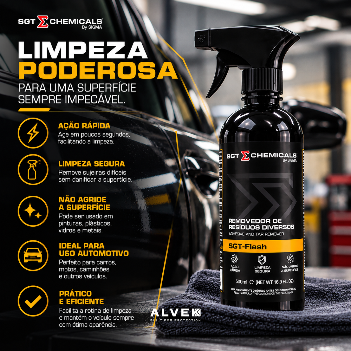 Removedor De Cola E Piche SGT Flash 500ml Automotivo
