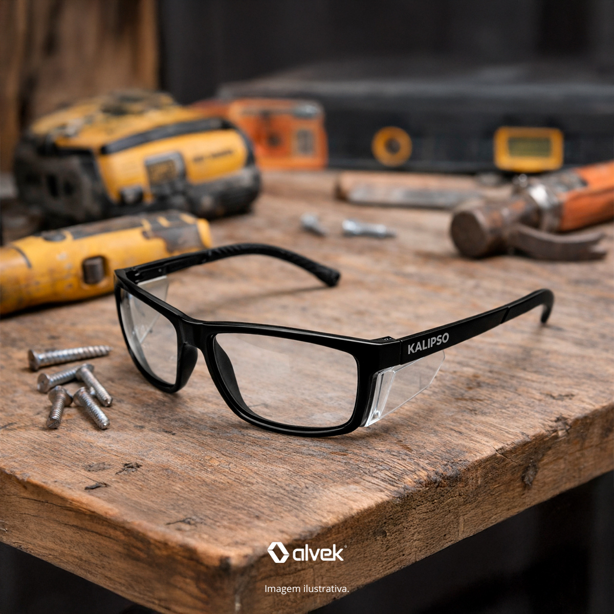 Óculos De Proteção Kalipso Cancun Lente Incolor Aceita Grau