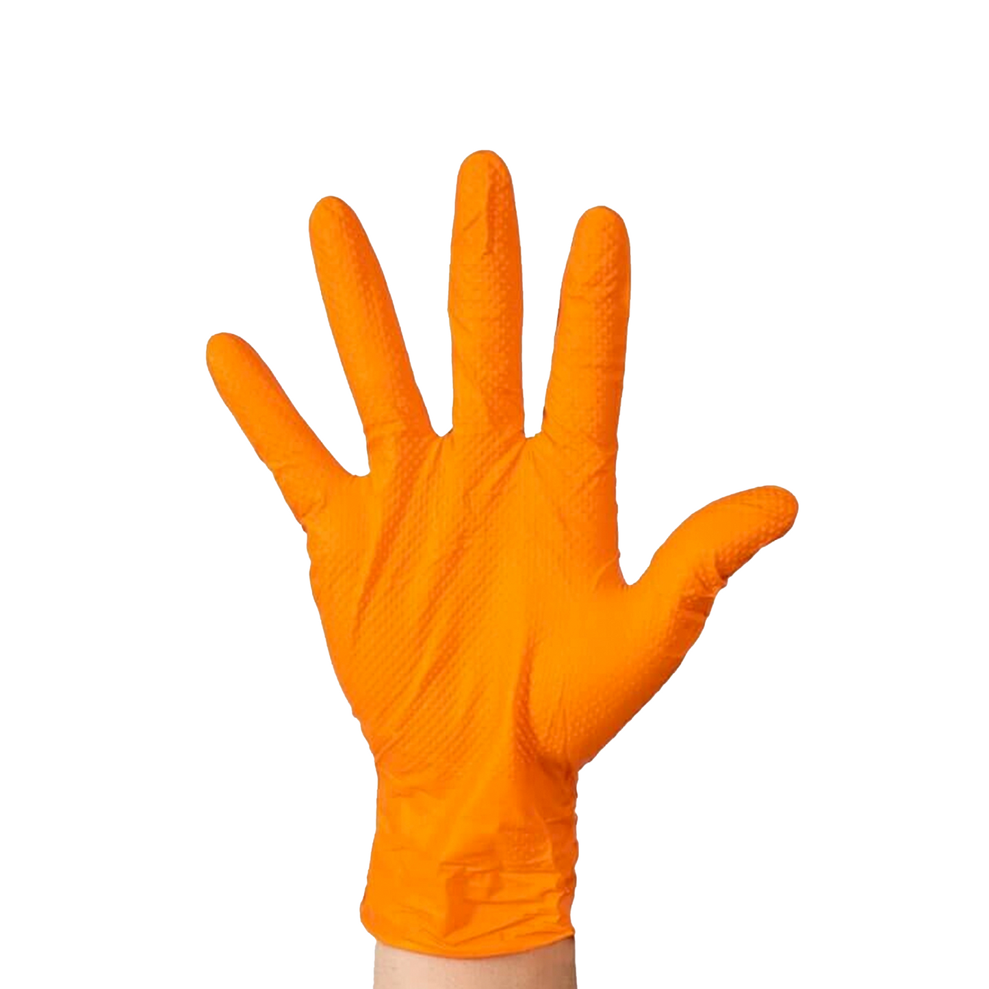 Luva Ignite Nitrílica Supermax Laranja S/pó Serviços Gerais Cartucho Resistente