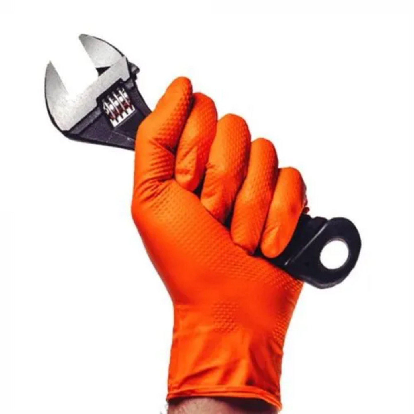 Luva Ignite Nitrílica Supermax Laranja S/pó Serviços Gerais Cartucho Resistente