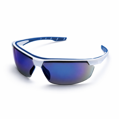 Óculos Esportivo Ciclismo Neon Azul Espelhado Corrida Casual