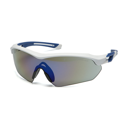 Óculos Esportivo Ciclismo Neon Azul Espelhado Corrida Casual