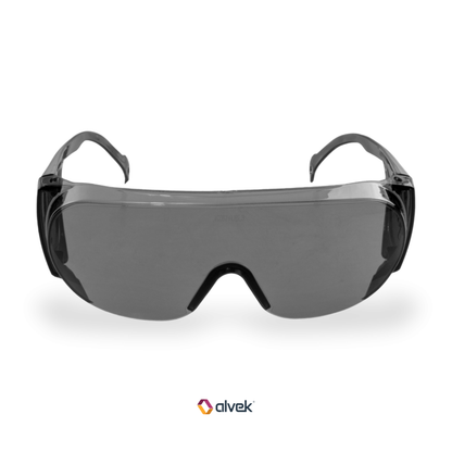 Óculos Kalipso Panda Ampla Visão Lente Cinza Epi Sobrepor