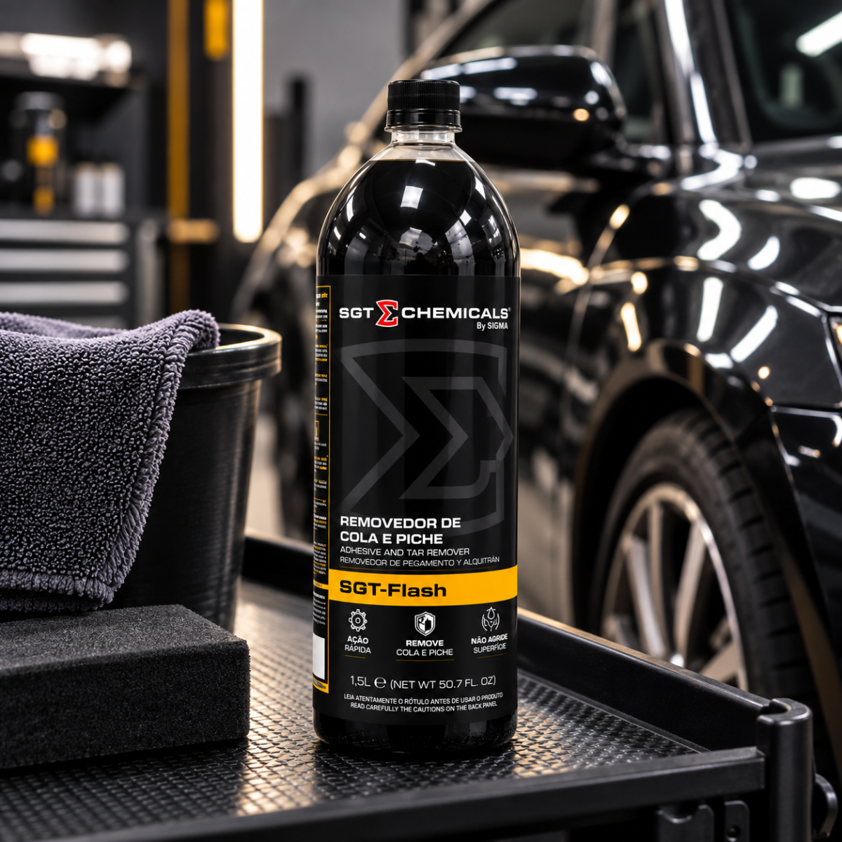 Removedor De Cola E Piche SGT Flash 1,5L Limpeza Automotivo