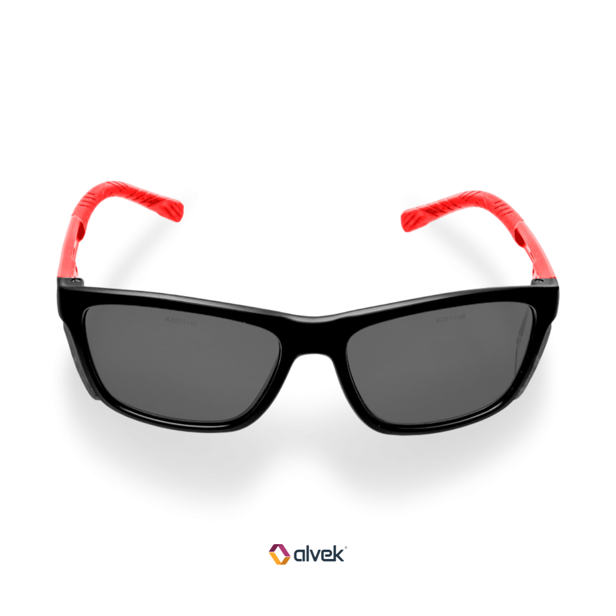 Óculos De Proteção Kalipso Cancun Graduado Lente Cinza Armação Vermelha