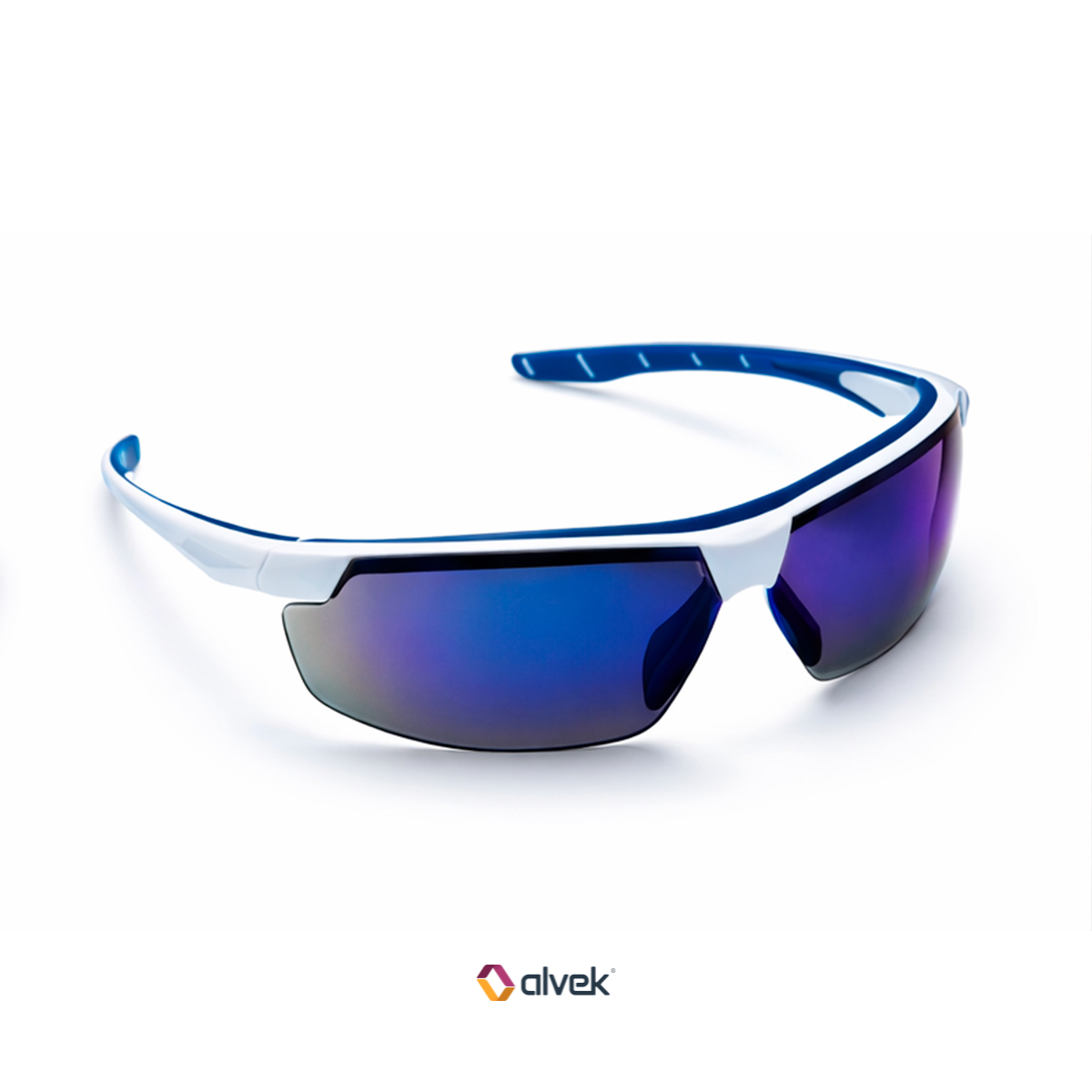 Óculos Esportivo Ciclismo Neon Azul Espelhado Corrida Casual