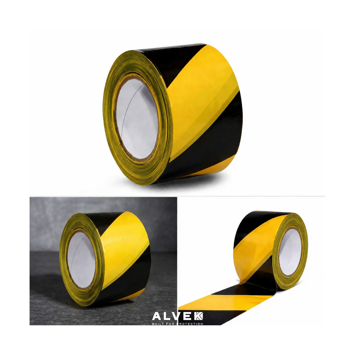 Fita Zebrada Demarcação Preto Amarelo 200m X 70mm Epi Isolamento