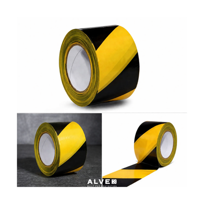 Fita Zebrada Demarcação Preto Amarelo 200m X 70mm Epi Isolamento
