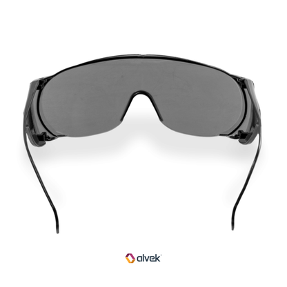 Óculos Kalipso Panda Ampla Visão Lente Cinza Epi Sobrepor