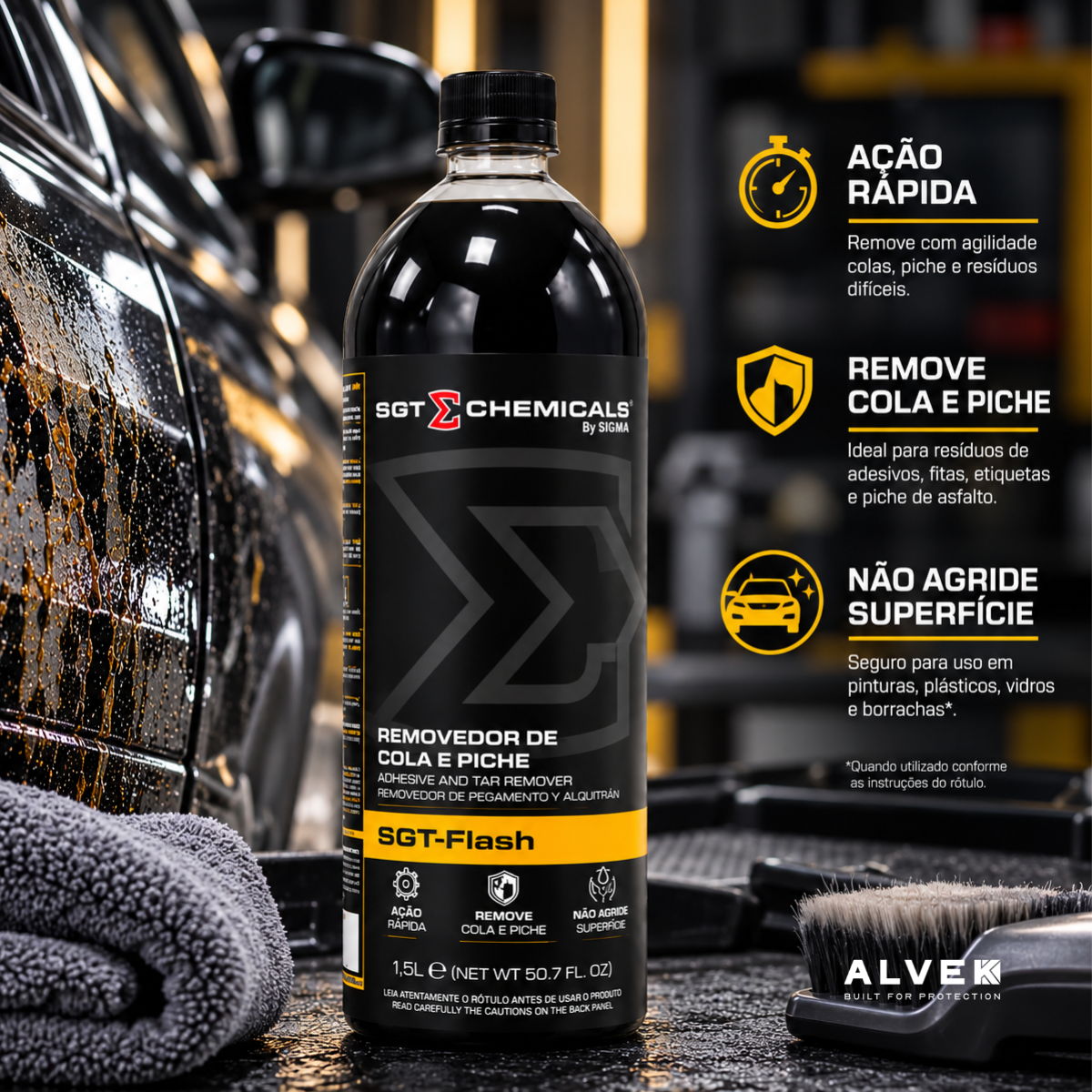 Removedor De Cola E Piche SGT Flash 1,5L Limpeza Automotivo