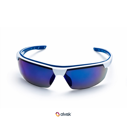 Óculos Esportivo Ciclismo Neon Azul Espelhado Corrida Casual