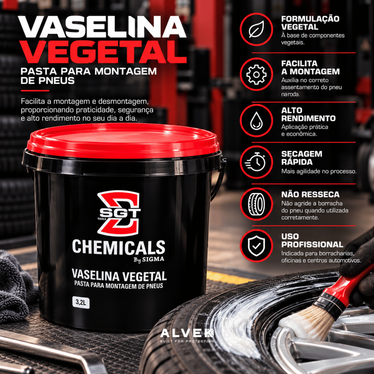 Vaselina Vegetal Sigma Pasta Montagem De Pneus 3,2l