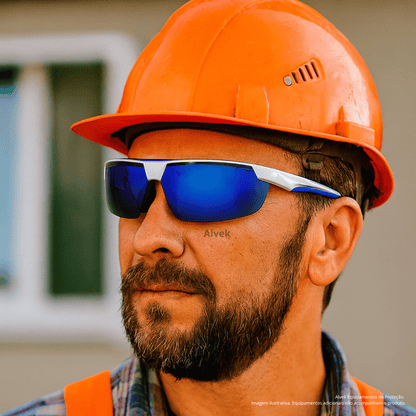 Óculos Esportivo Ciclismo Neon Azul Espelhado Corrida Casual