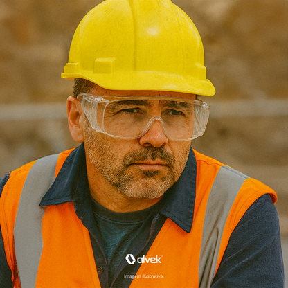 Óculos Kalipso Panda Ampla Visão Lente Incolor Epi Sobrepor