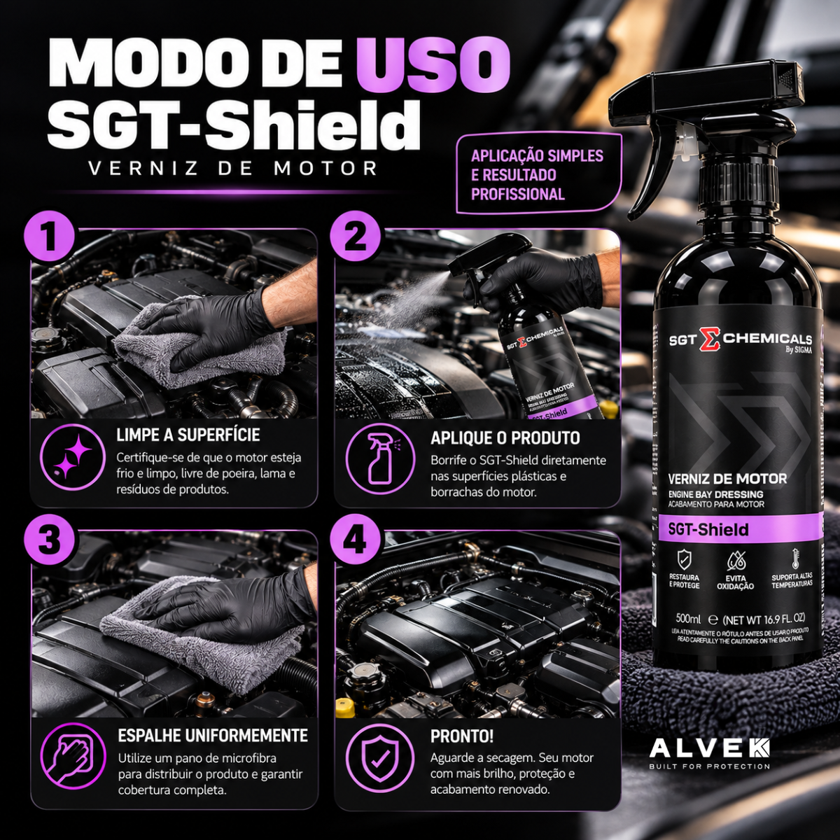 Verniz De Motor Sgt Shield 500ml Alta Temperatura Proteção