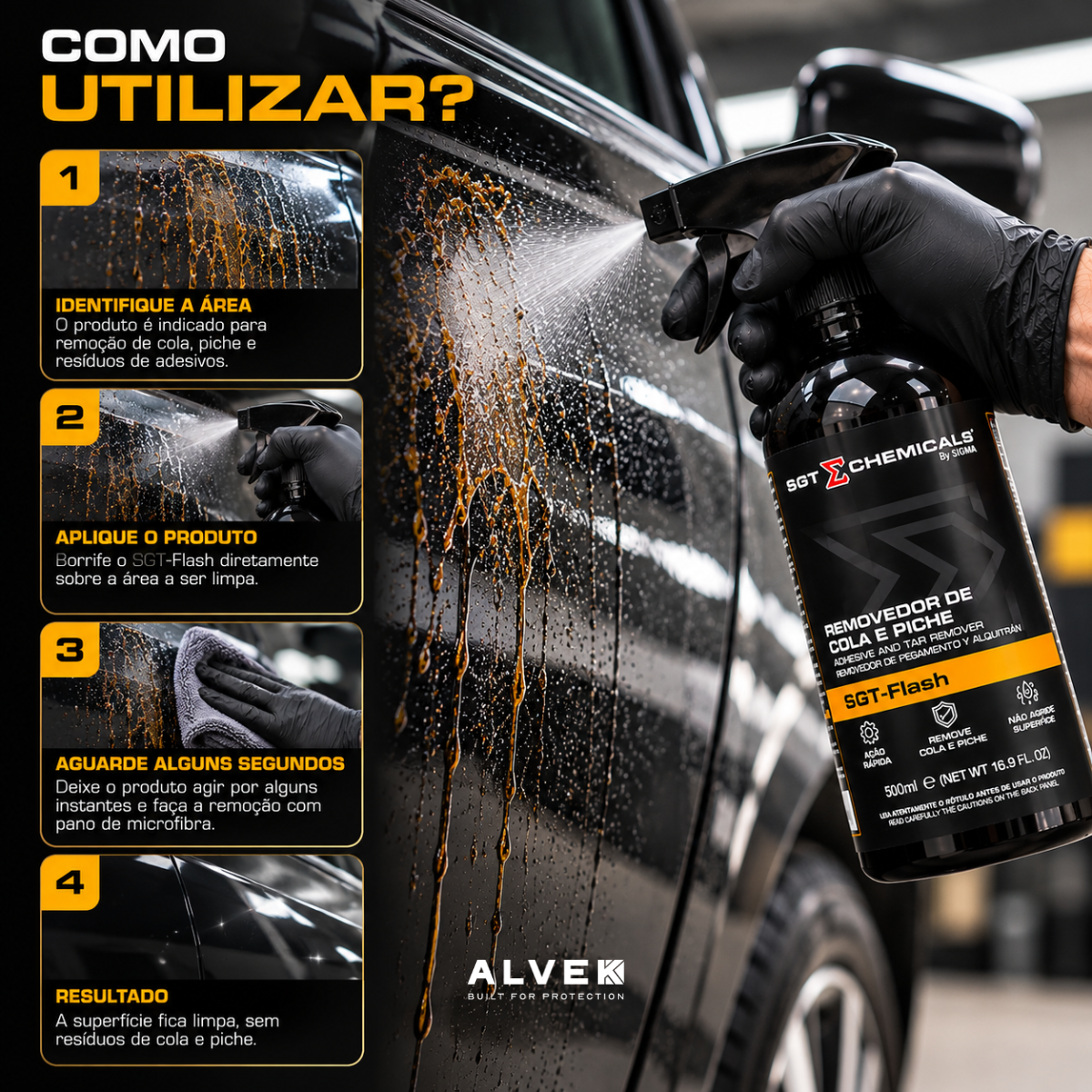 Removedor De Cola E Piche SGT Flash 500ml Automotivo