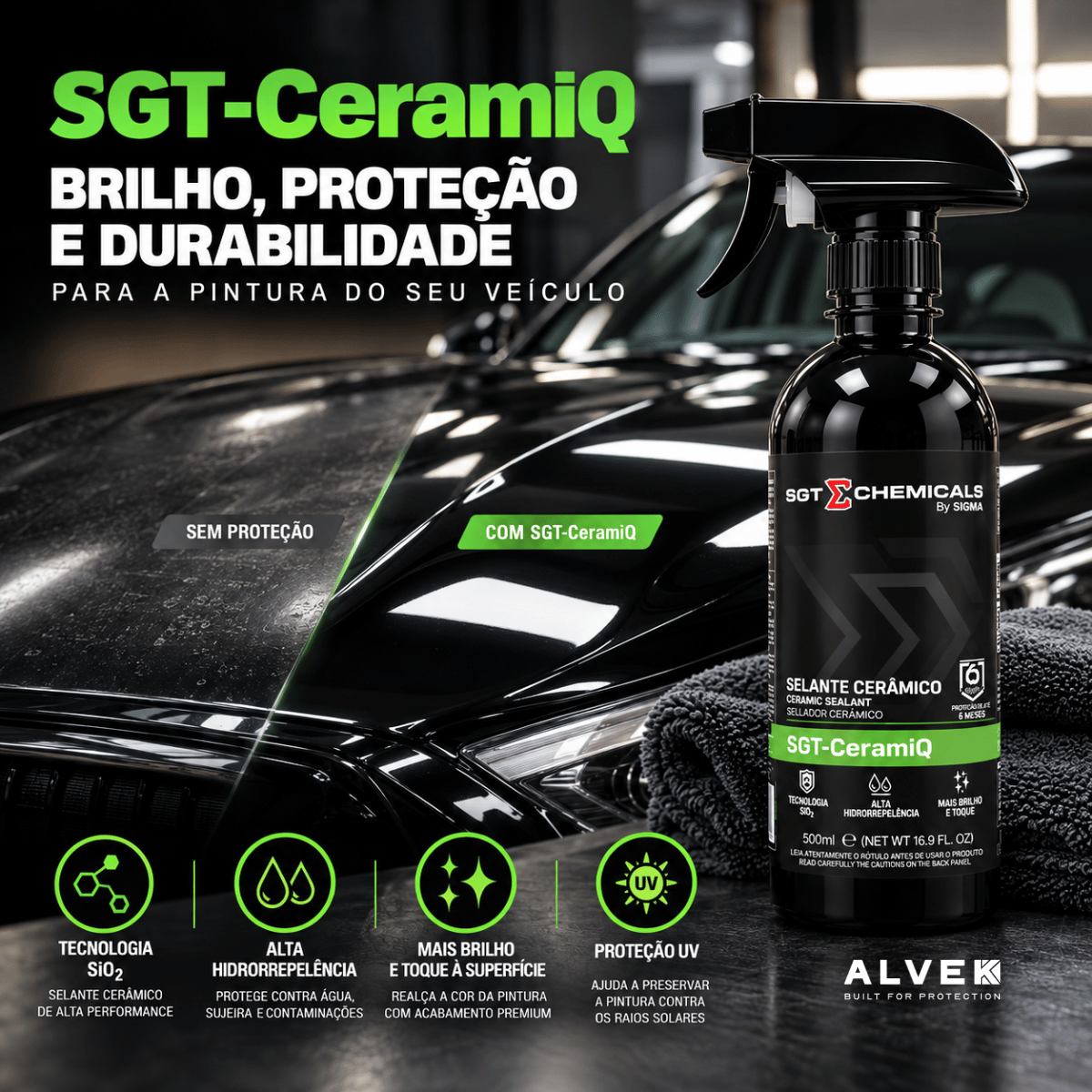 Selante Cerâmico Sgt Ceramiq Sio2 500ml Proteção 6 Meses