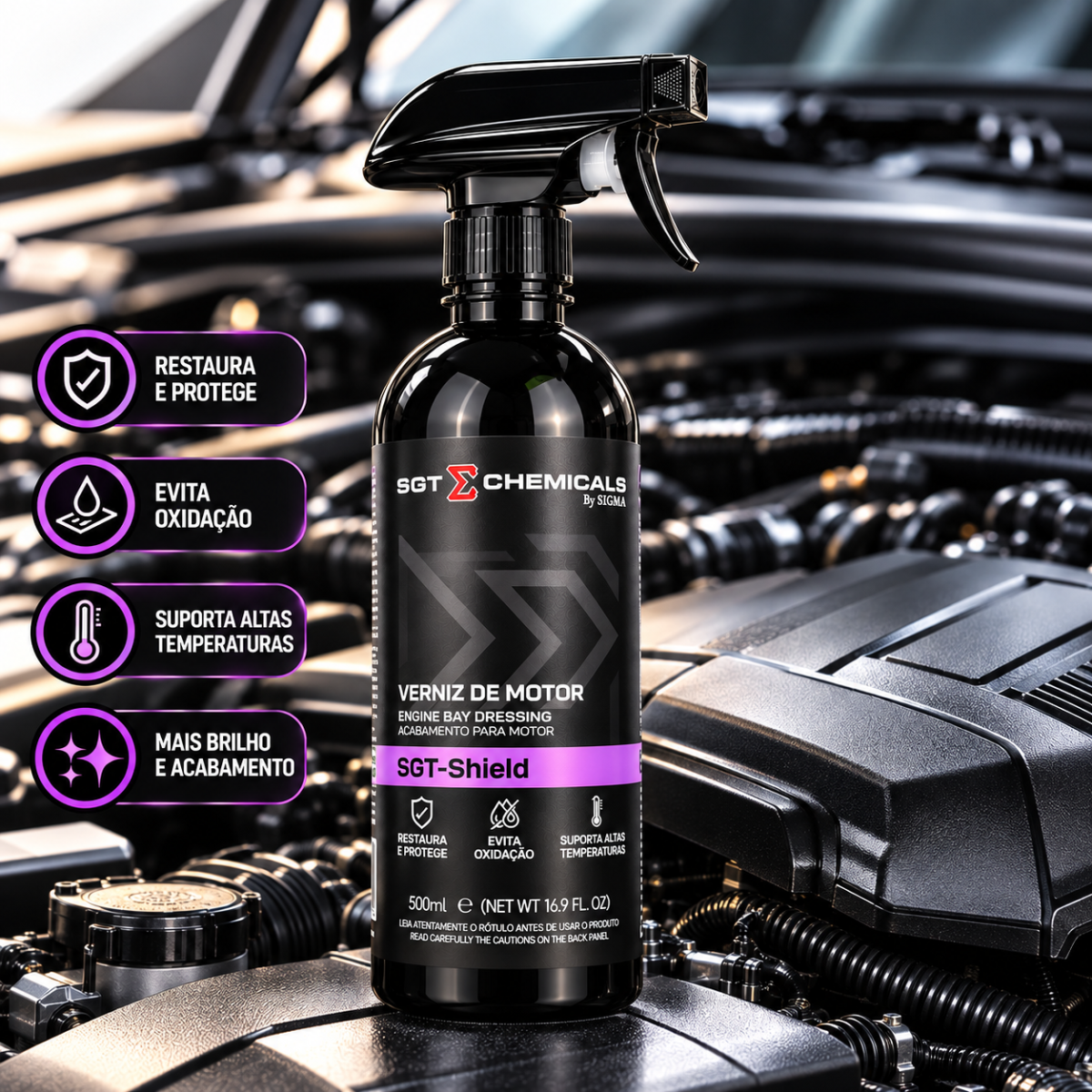 Verniz De Motor Sgt Shield 500ml Alta Temperatura Proteção