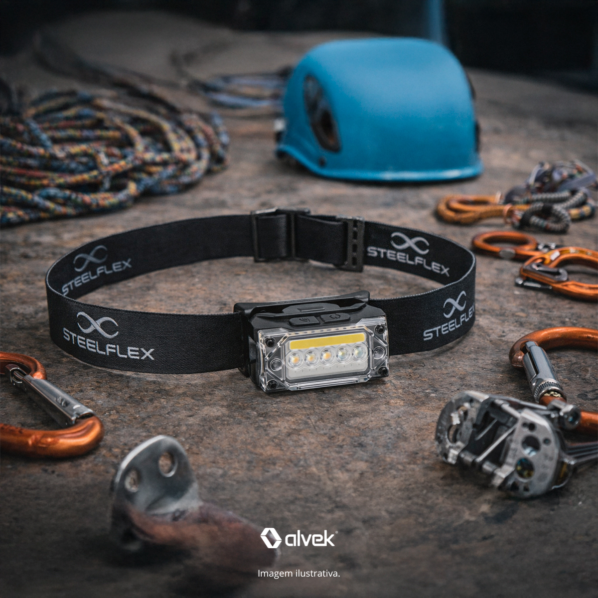 Lanterna De Cabeça Led 400 Lúmens Atividades Camping Trilha