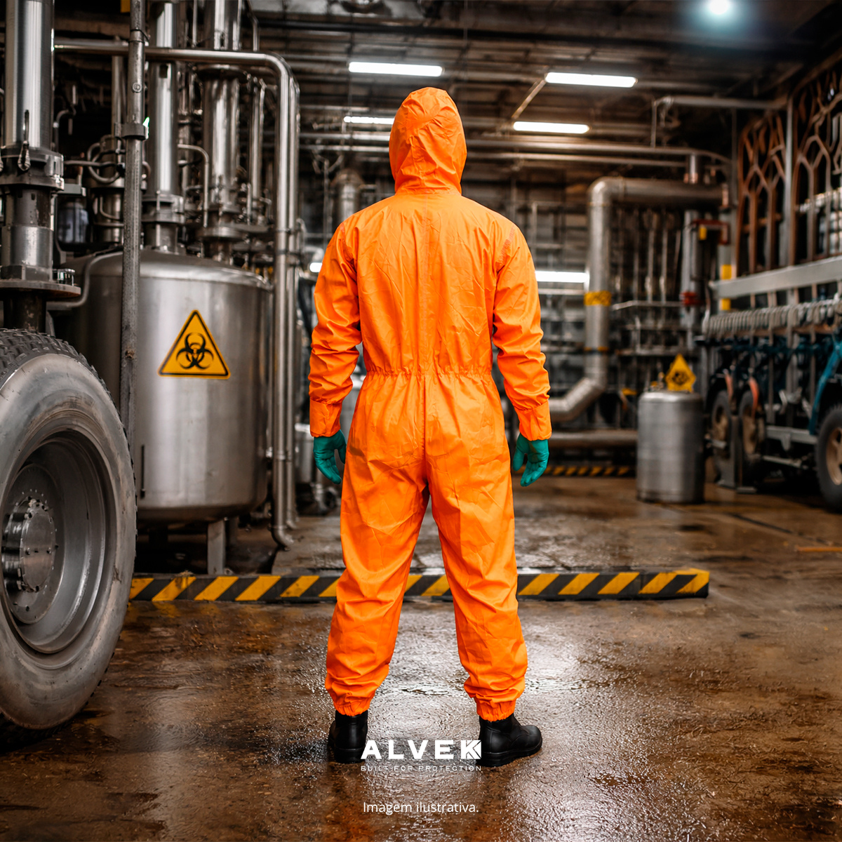 Macacão Proteção Química Selado Reforçado Lavável Ac707 Epi