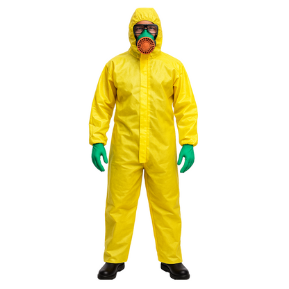 Macacão De Segurança Amarelo Epi Proteção Química Reforçado