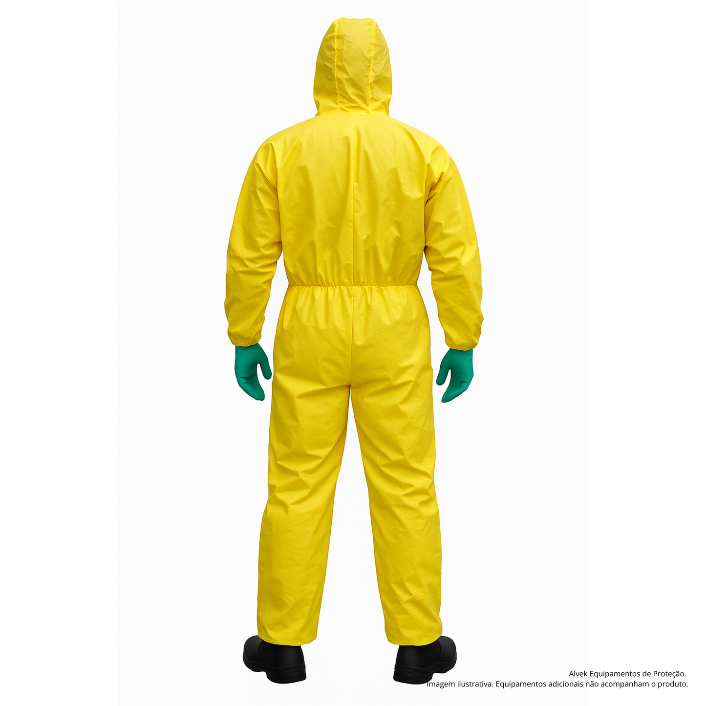 Macacão De Segurança Amarelo Epi Proteção Química Reforçado