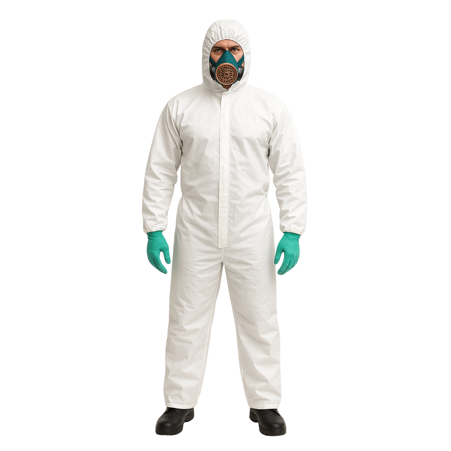 Macacão De Proteção Branco Epi Para Pintor Com Capuz E Ca