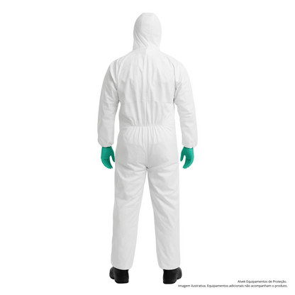 Macacão De Proteção Branco Epi Para Pintor Com Capuz E Ca