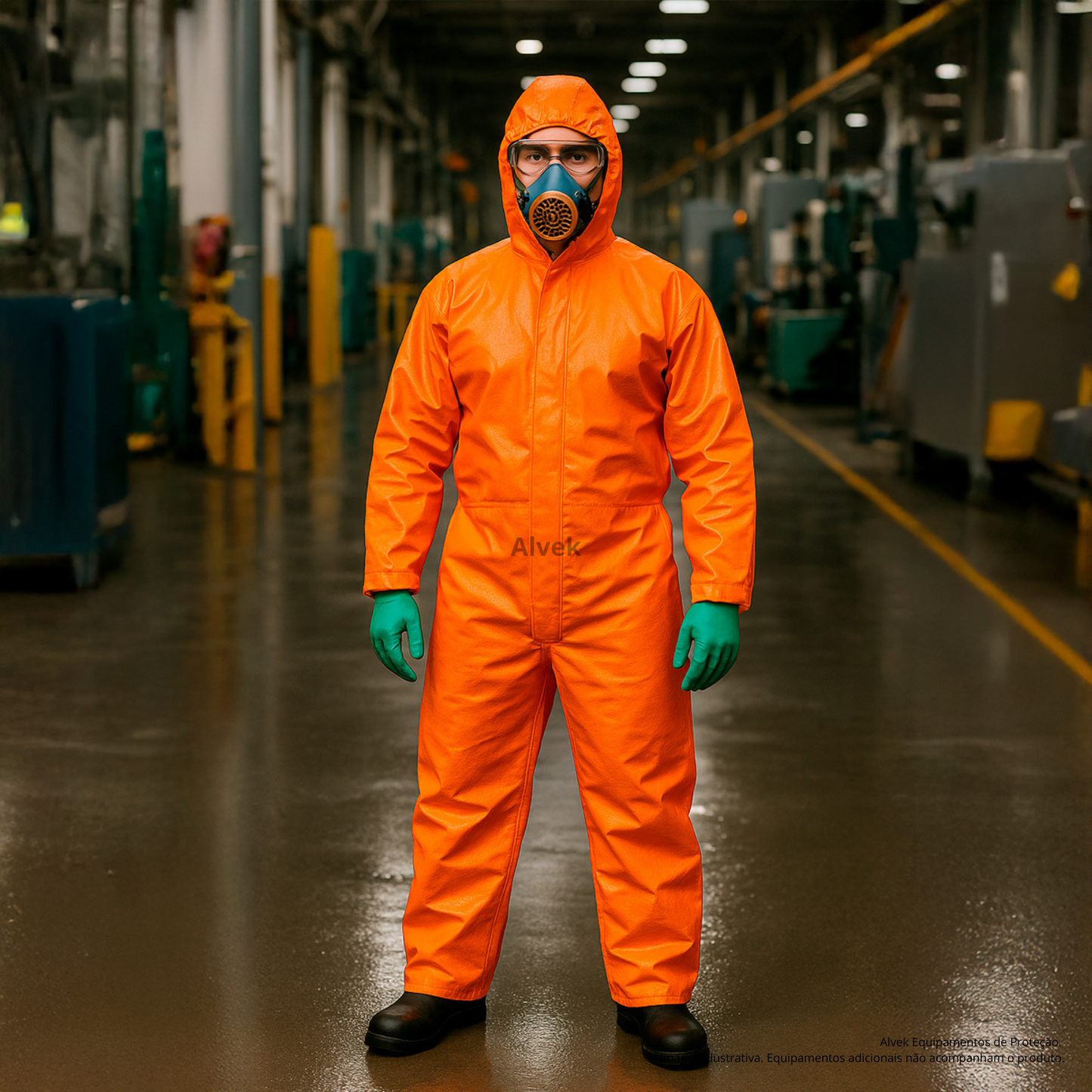 Macacão Proteção Química Selado Reforçado Lavável Ac707 Epi