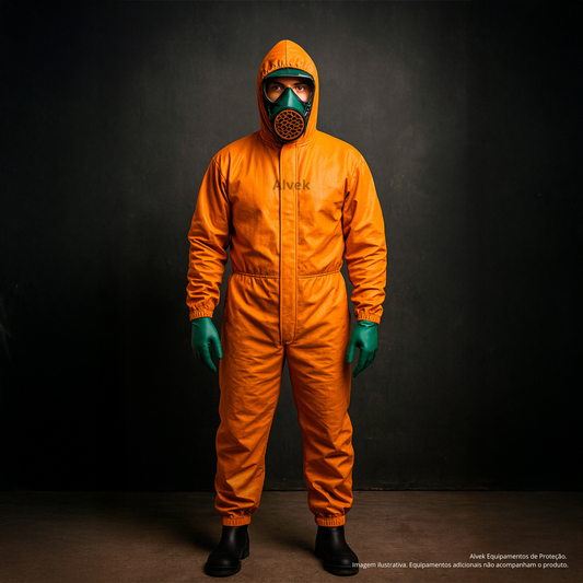 Macacão Proteção Química Selado Reforçado Lavável Ac707 Epi