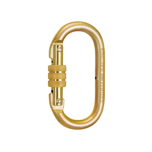 Mosquetão Aço Oval 25 Kn Resistente Trava Rosca Escalada